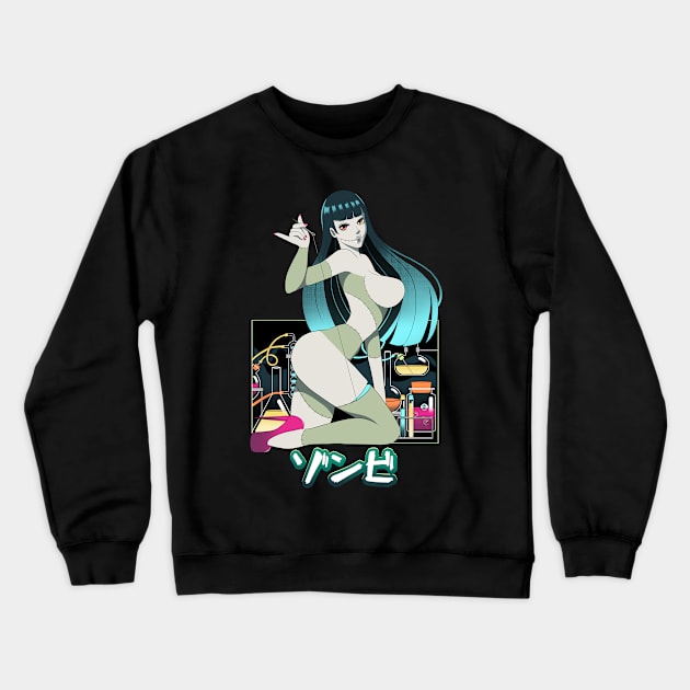 Zombie Girl Crewneck Sweatshirt by DDxDD